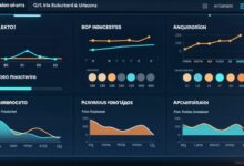 Painel moderno de análise de dados mostrando gráficos, alertas e padrões anômalos em setores financeiro, industrial e de cibersegurança